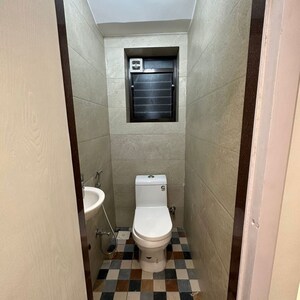Bathroom in 1 BHK Apartment at Palm Beach Apartments, Versova – for Rent