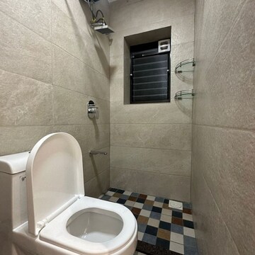 Bathroom in 1 BHK Apartment at Palm Beach Apartments, Versova – for Rent