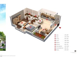 Floor Plan in 2 BHK Apartment at Siddhivinayak The Landmark, Undri – for Sale