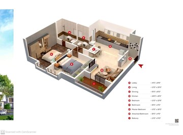 Floor Plan in 2 BHK Apartment at Siddhivinayak The Landmark, Undri – for Sale