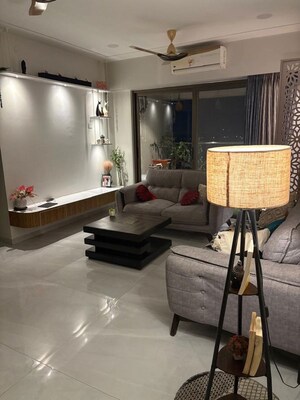 Living Room in 3 BHK Apartment at Oxy Beaumonde, Viman Nagar – for Rent