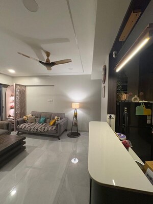 Living Room in 3 BHK Apartment at Oxy Beaumonde, Viman Nagar – for Rent
