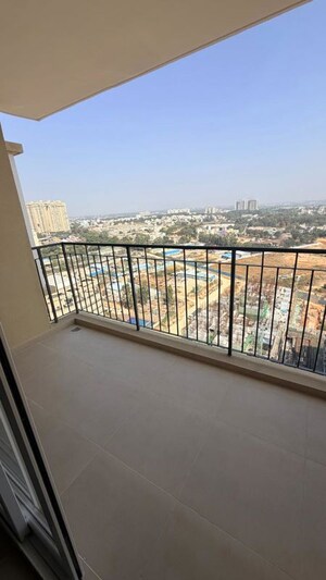 Balcony in 3 BHK Apartment at Bhartiya City Nikoo Homes 4, Thanisandra Main Road – for Rent