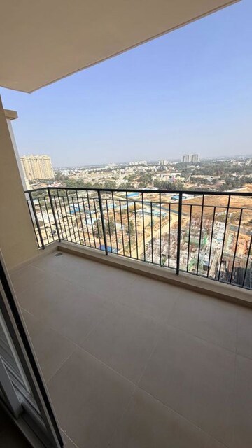 Balcony in 3 BHK Apartment at Bhartiya City Nikoo Homes 4, Thanisandra Main Road – for Rent
