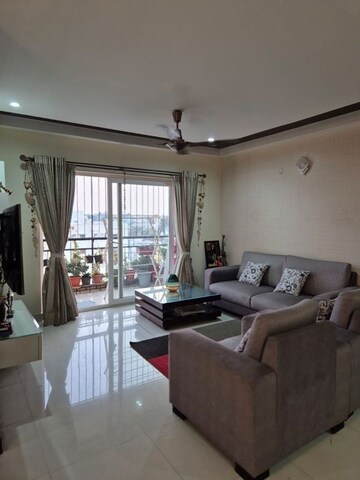 Living Room in 3 BHK Apartment at Plama Heights, Hennur – for Rent