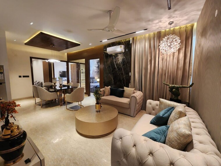 Living Room, maya-green-lotus-utsav 3 Bedroom 2100 Sq.Ft. Apartment In International Airport Road Zirakpur 10066101