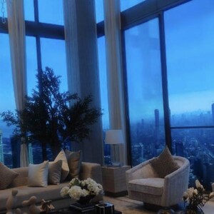 Living Room in 4 BHK Apartment at Oberoi Three Sixty West, Century Bazar – for Rent