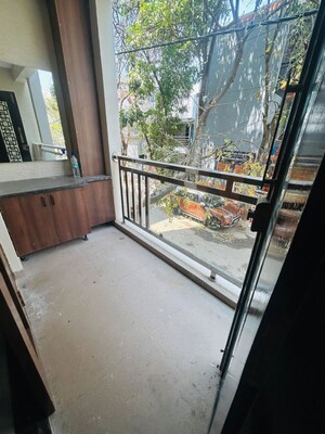 Balcony in 3 BHK Builder Floor at Ombr Layout – for Rent