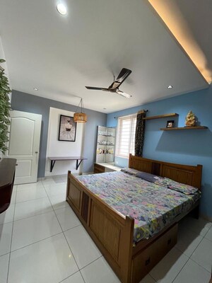 Bedroom in 3 BHK Apartment at Aparna HillPark Silver Oaks, Chanda Nagar – for Rent