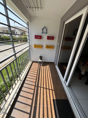 Balcony in 3 BHK Apartment at Aparna HillPark Silver Oaks, Chanda Nagar – for Rent