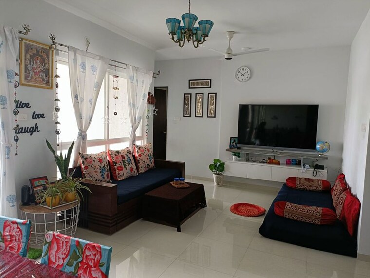 Living Room, geras-misty-waters 2 Bedroom 804 Sq.Ft. Apartment In Mundhwa Pune 10066623