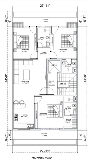 Floor Plan in 3 BHK Builder Floor at Sector 37 – for Sale