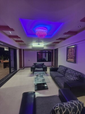 Living Room in 2 BHK Apartment at Sea Breeze Tower, Nerul – for Rent