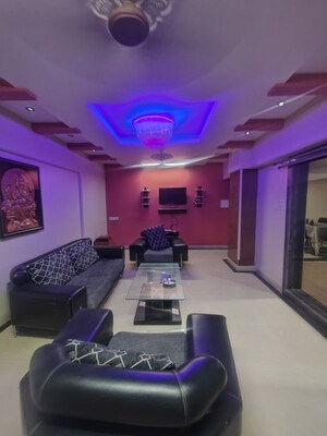 Living Room in 2 BHK Apartment at Sea Breeze Tower, Nerul – for Rent