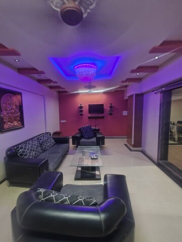 Living Room in 2 BHK Apartment at Sea Breeze Tower, Nerul – for Rent