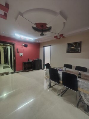 Living Room in 2 BHK Apartment at Sea Breeze Tower, Nerul – for Rent