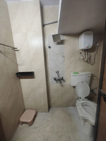 Bathroom in 2 BHK Apartment at Sea Breeze Tower, Nerul – for Rent