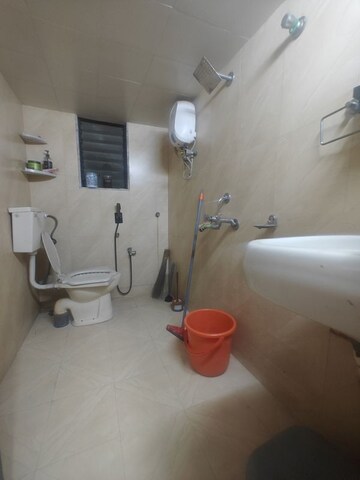 Bathroom in 2 BHK Apartment at Sea Breeze Tower, Nerul – for Rent