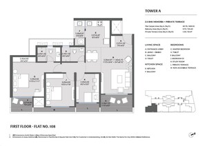 Floor Plan in 2.5 BHK Apartment at Kolte Patil Life Republic Echoes, Hinjewadi – for Sale
