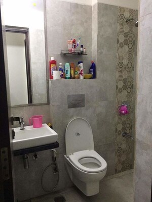 Bathroom in 2 BHK Apartment at Omkar Ananta, Goregaon East – for Rent