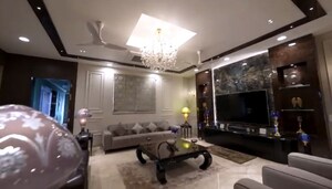 Living Room in 6 BHK Penthouse at Juhu – for Rent