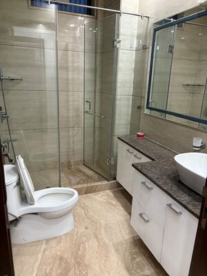 Bathroom in 3 BHK Builder Floor at DLF Atria, Dlf Phase ii – for Rent