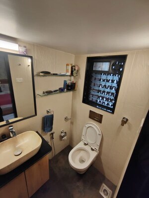 Bathroom in 2 BHK Apartment at Seasons Avenue Khar West, Khar West – for Rent