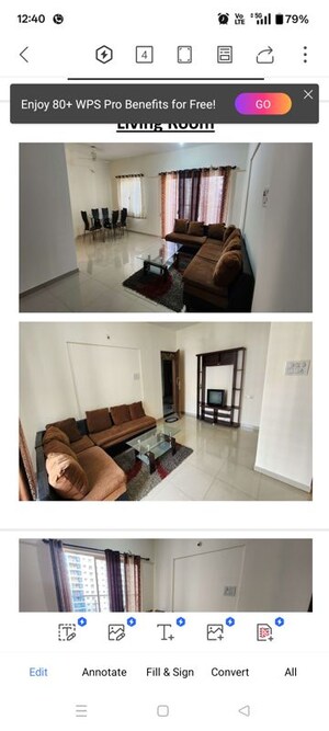 Living Room in 2 BHK Apartment at Kumar Megapolis, Hinjewadi – for Rent