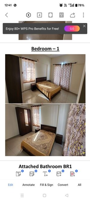 Living Room in 2 BHK Apartment at Kumar Megapolis, Hinjewadi – for Rent