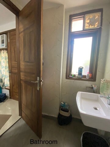 Bathroom in 1 BHK Builder Floor at Sushant Lok I – for Rent