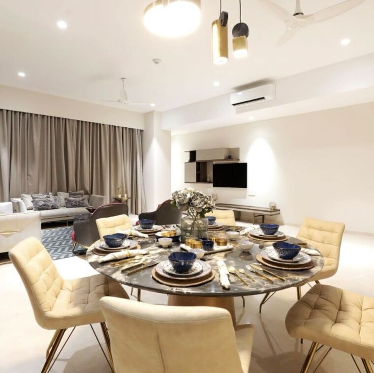 Dining area, oberoi-three-sixty-west 5 Bedroom 6000 Sq.Ft. Apartment In Century Bazar Mumbai 10068785