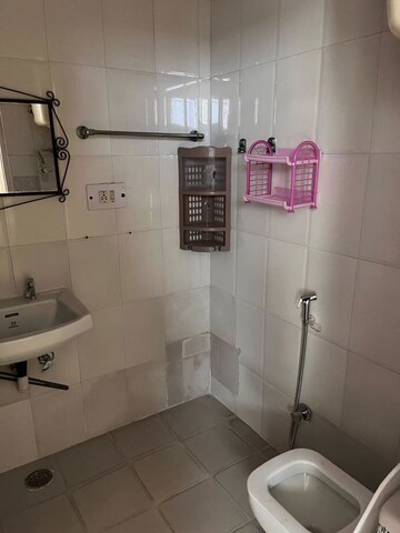 Bathroom in 3 BHK Apartment at Sushant Lok ii – for Rent