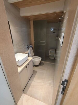 Bathroom in 3 BHK Apartment at Hiranandani Garden Brentwood, Powai – for Rent