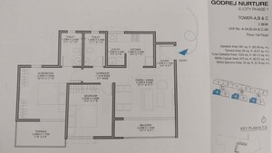 Floor Plan in 2 BHK Apartment at Godrej Nurture Electronic City, Electronic City Phase I – for Sale