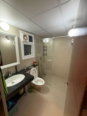 Bathroom in 3 BHK Apartment at DNR Spring Leaf, Koramangala – for Rent