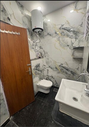 Bathroom in 2 BHK Builder Floor at Lajpat Nagar – for Rent