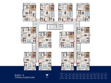 Floor Plan in 2 BHK Apartment at Hyndava MNK Heights, Kompally – for Sale