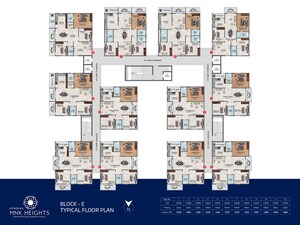 Floor Plan in 2 BHK Apartment at Hyndava MNK Heights, Kompally – for Sale