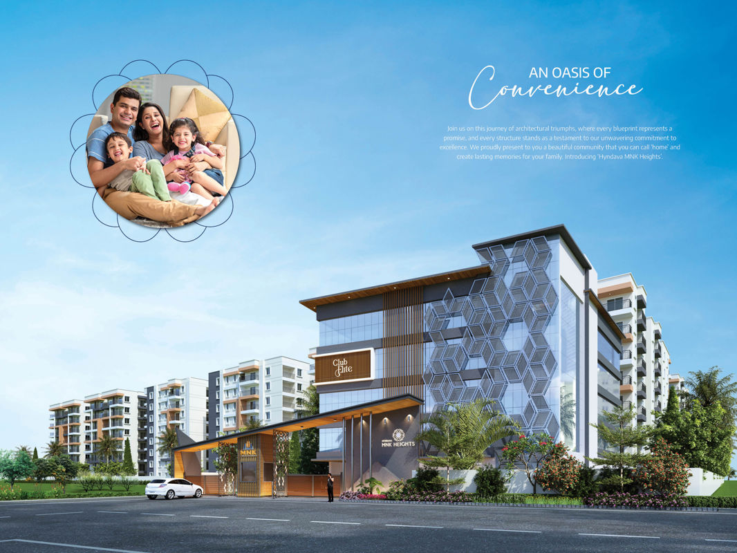 3 BHK + Pooja Room 1600 Sq.Ft. Apartment in Hyndava MNK Heights