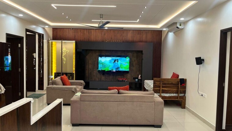 Living Room, puravankara-purva-zenium 3 Bedroom 1789 Sq.Ft. Apartment In Hosahalli Bangalore 10070794