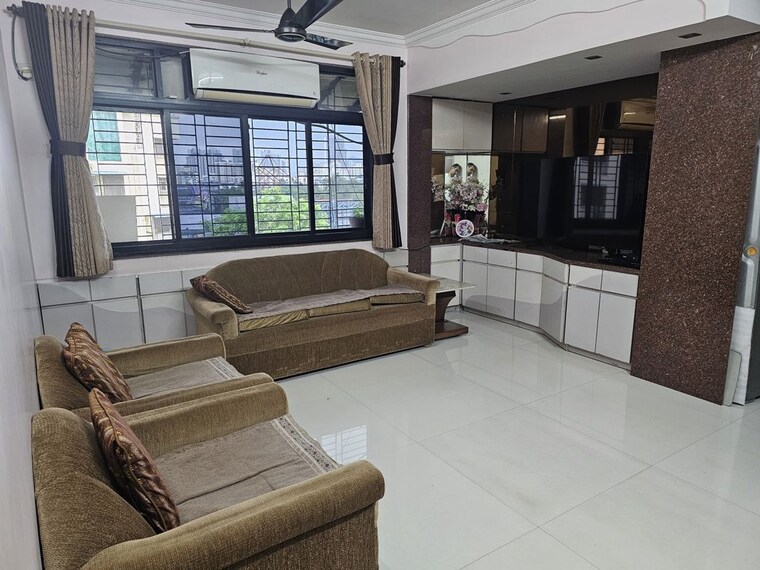 Living Room, valley-towers-annex 3 Bedroom 1350 Sq.Ft. Penthouse In Manpada Thane 10070945