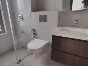 Bathroom in 3 BHK Apartment at Piramal Vaikunth, Balkum Pada – for Rent