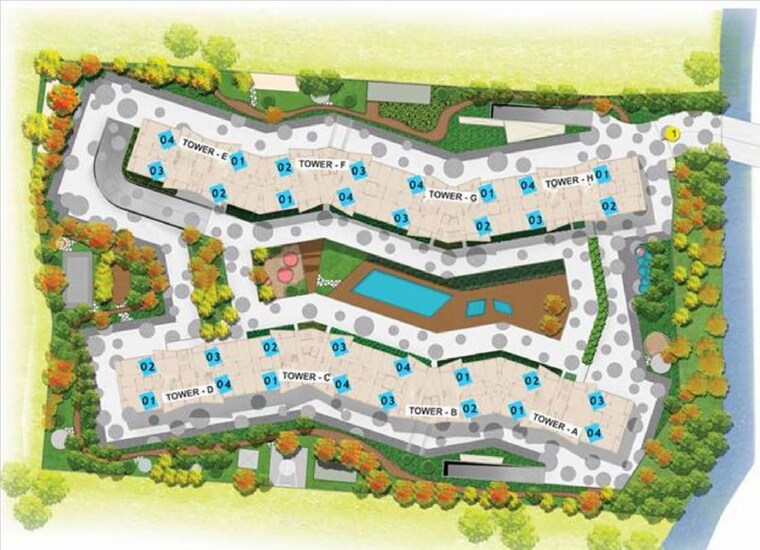 Master Plan, mantri-manyata-lithos 2 Bedroom 1440 Sq.Ft. Apartment In Thanisandra Bangalore 10071578