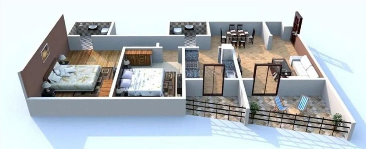 2 BHK + Basement 1440 Sq.Ft. Apartment in Mantri Manyata Lithos