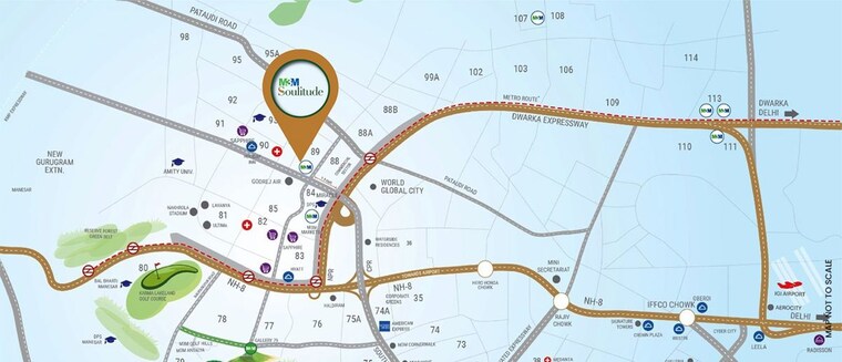 Map Location, m3m-soulitude 3.5 Bedroom 1494 Sq.Ft. Builder Floor In Sector 89 Gurgaon 10071876