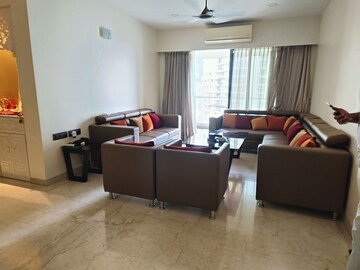 Living Room in 3 BHK Apartment at Rustomjee Oriana, Bandra East – for Sale