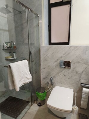 Attached Bathroom in 3 BHK Apartment at Rustomjee Oriana, Bandra East – for Sale