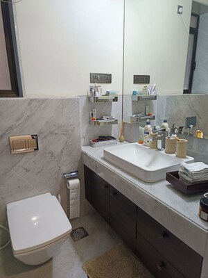 Attached Bathroom in 3 BHK Apartment at Rustomjee Oriana, Bandra East – for Sale