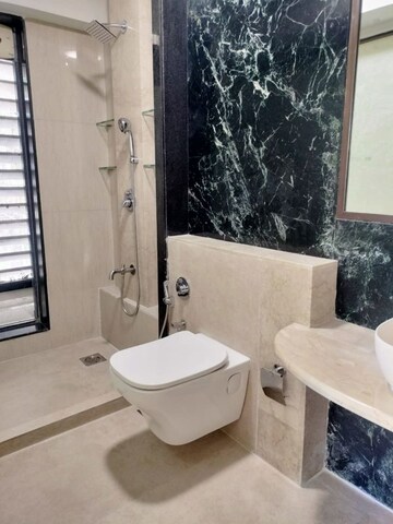 Bathroom in 4 BHK Apartment at Rama Krishna, Khar West – for Rent