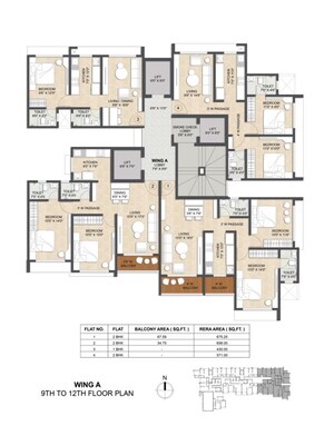 Floor Plan in 2 BHK Apartment at Joy Shanti Jeevan, Santacruz East – for Sale